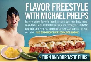Michael Phelps's Subway commercial.