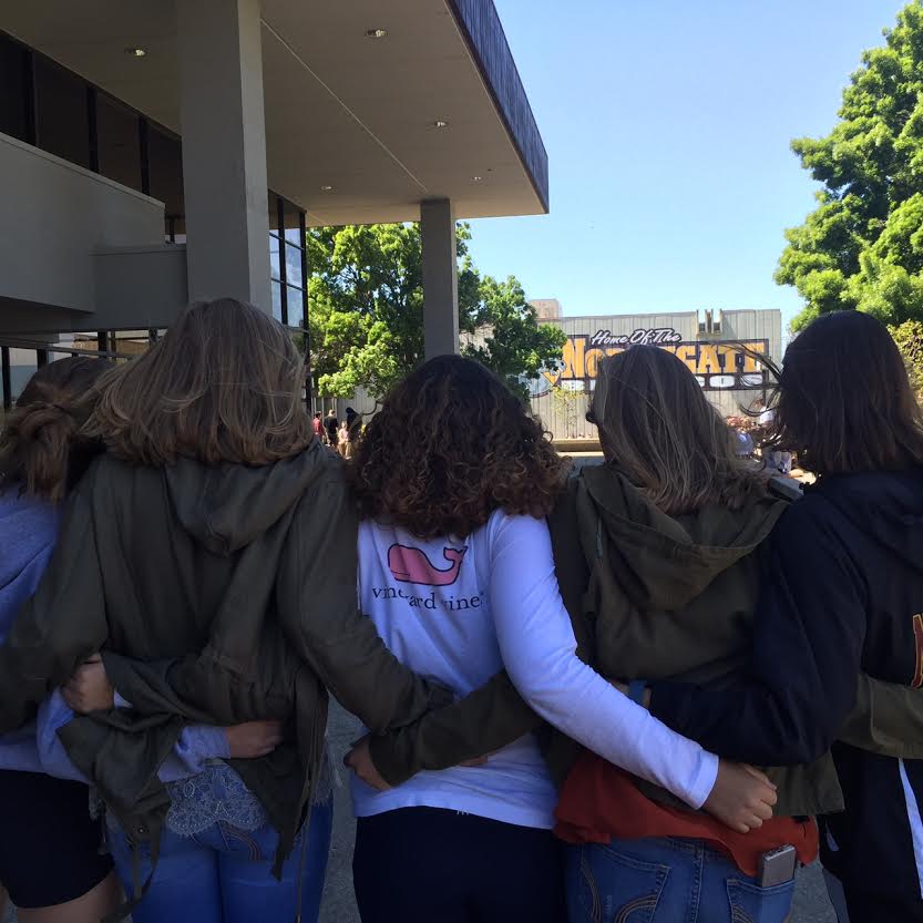 Generous female students get haircuts for a cause