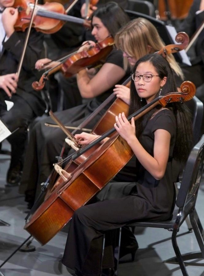Natasha+Lee%2C+performing+on+cello+in+December+2019+with+Northgates+orchestra%2C+is+one+of+the+schools+five+seniors+who+earned+the+National+Merit+Semifinalist+distinction.+Finalists+will+be+announced+in+March.