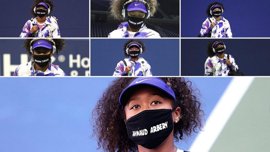 Tennis player Naomi Osaka wore seven different face masks featuring the names and honoring seven victims of racial  profiling, injustice or police deaths on her way to winning seven matches to become the 2020 U.S. Open champion.