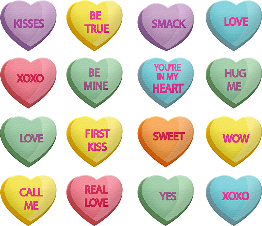 The origins of Valentine conversation heart candy dates back to 1847.