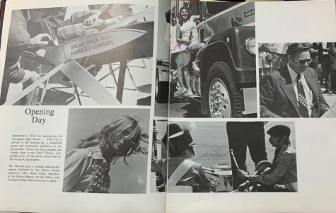 Diana Daymond, a student in Northgates first year, worked with seniors on their applications. She shared her life experiences, her memories and some of her photos including this yearbook page from Northgates opening day in 1974.