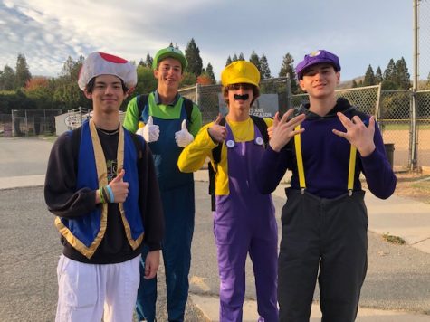 The Mario Brothers bond in brotherhood on Halloween
