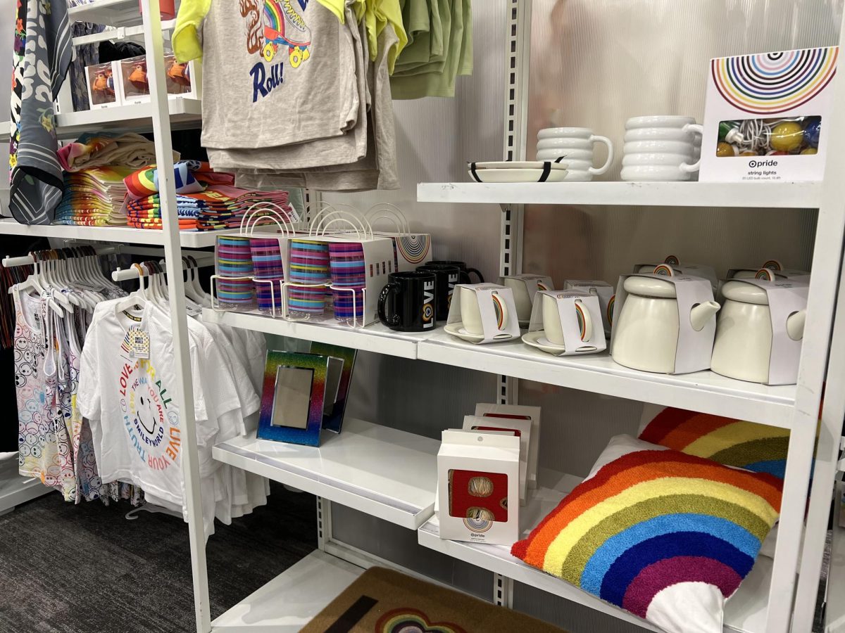The Walnut Creek Target store on North Main Street has shelves of what Kegan Harmston calls "Rainbow Capitalism".